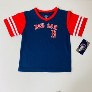 MLB Boston Red Sox T-Shirt Navy Red NEW Short Sleeve Jersey Toddler Kids 4T